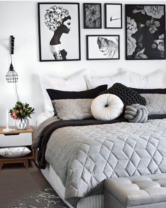 Classic Black and White - Bedroom Color Ideas