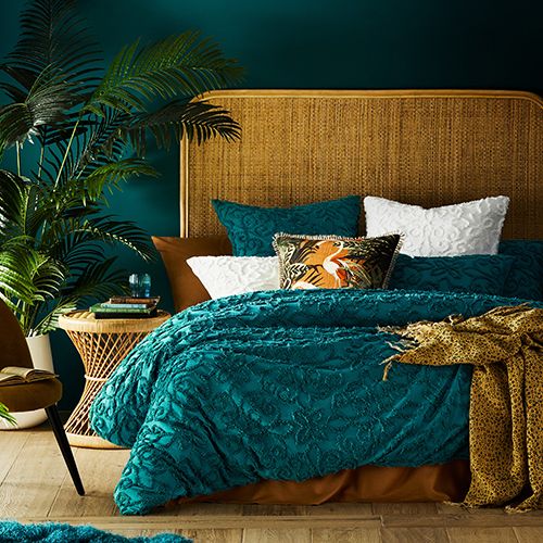 Teal and Mustard Yellow - Bedroom Color Ideas