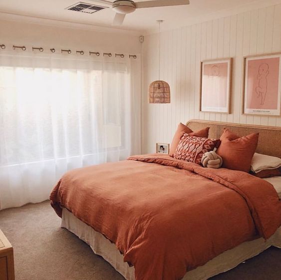 Warm Terracotta and Cream - Bedroom Color Ideas